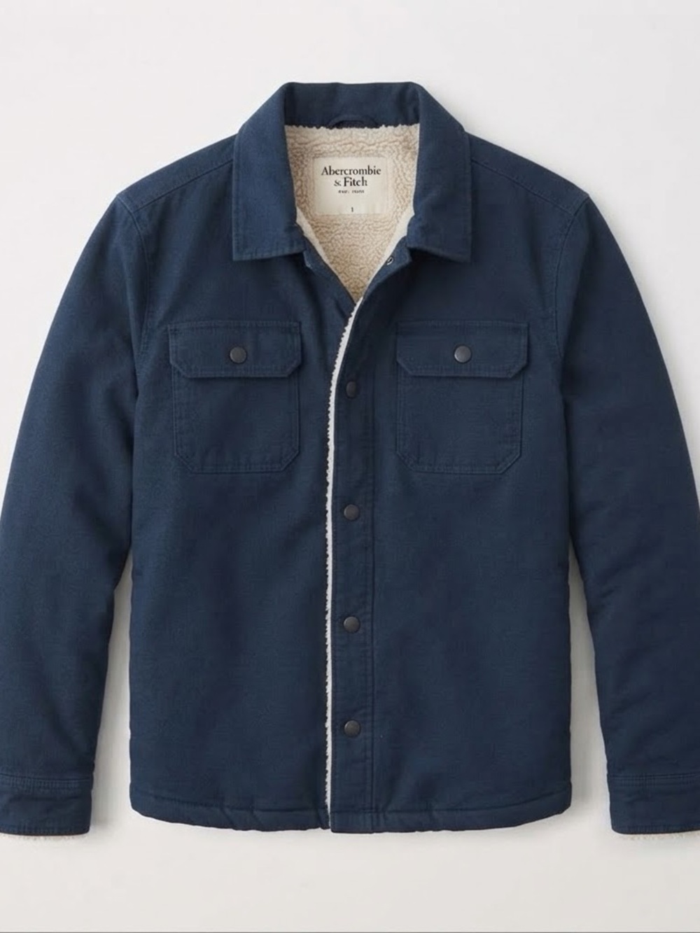 ABERCROMBIE Denim Fuzz-Lined Jacket